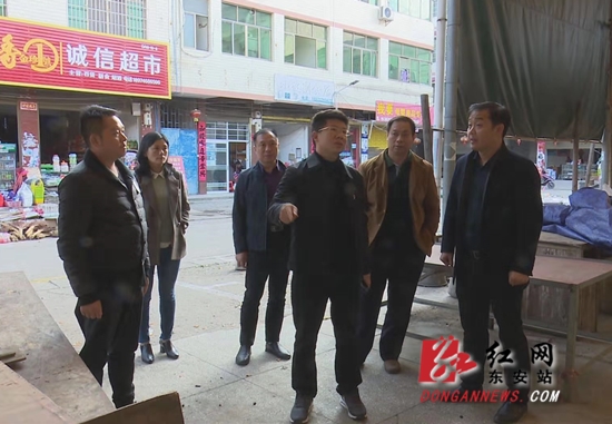 蒋华深入紫溪市镇调研马路市场整治工作_东安要闻_县